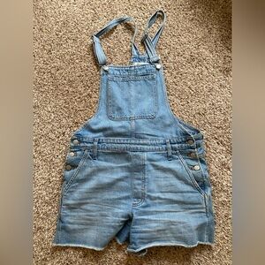 Madewell Denim Overalls Shorts